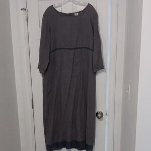 Vintage 100% Linen Maxi Dress